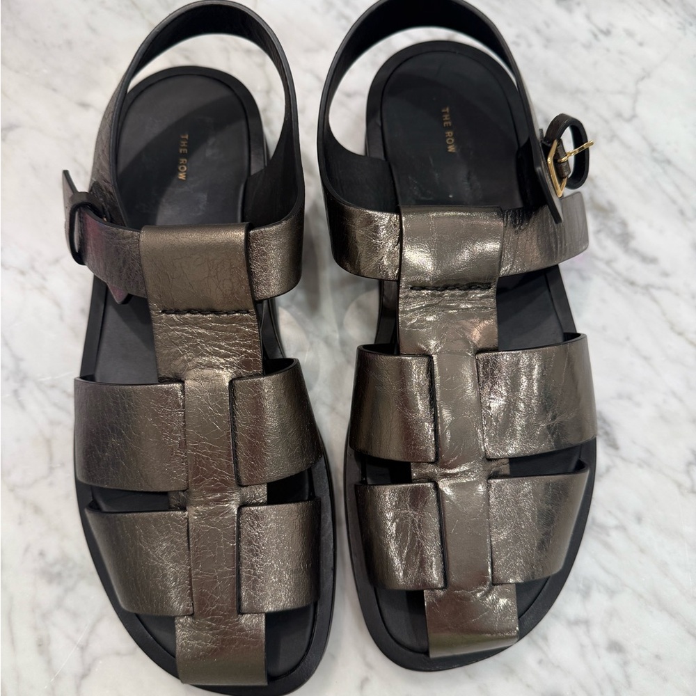 The Row Fisherman Metallic Sandals - Never Worn